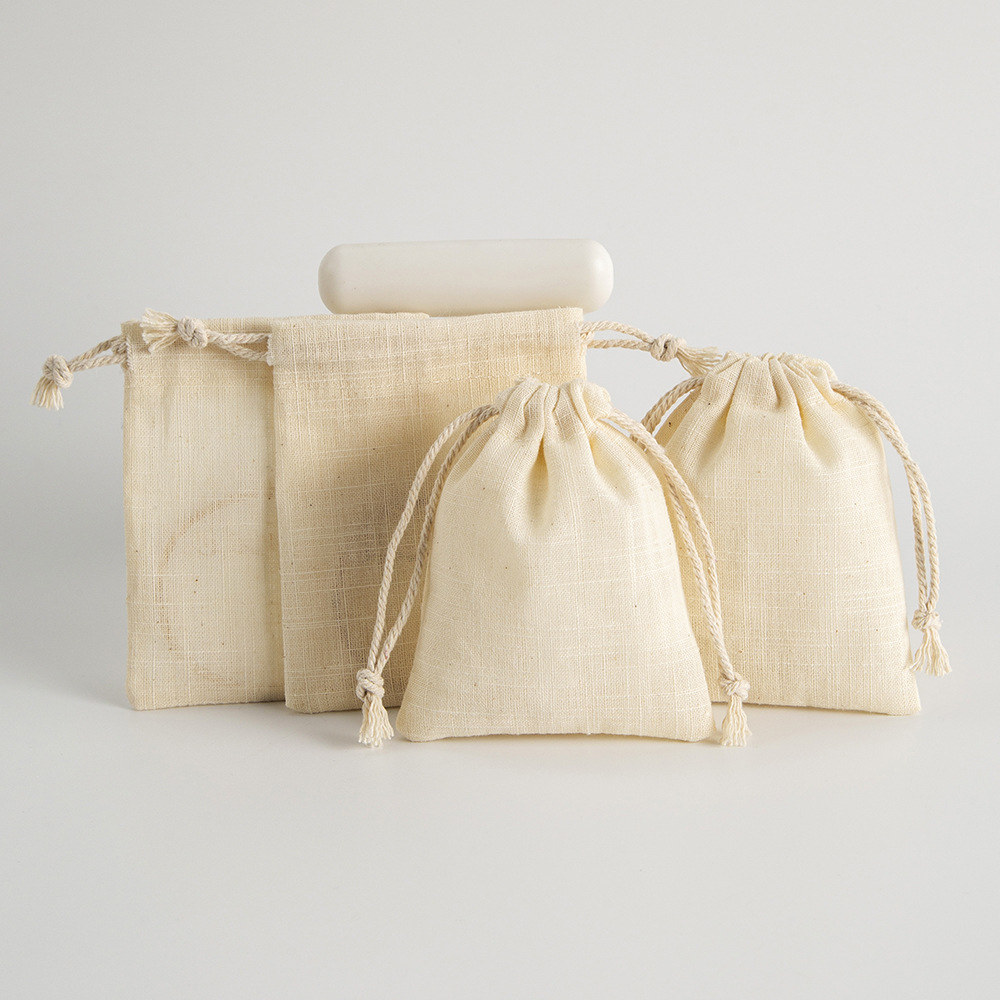 Cotton drawstring pouches for small jewelry brands